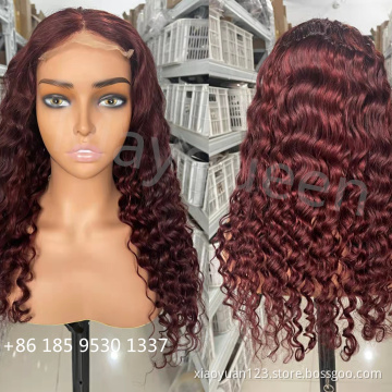 Mayqueen Wholesale HD Transparent Swiss Lace Wigs loose wave Human Hair Lace Frontal Wigs For Black Women Brazilian Virgin Hair